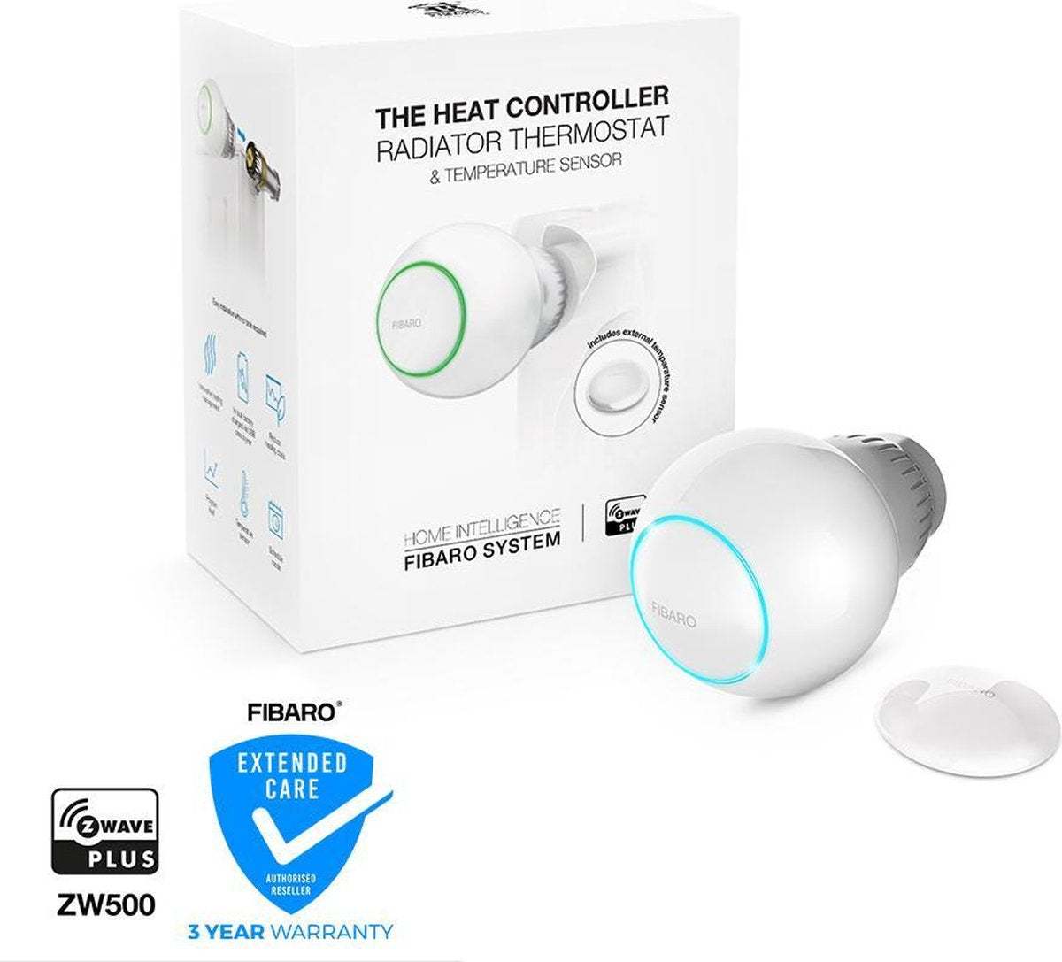 Fibaro the heat controller - z-wave - starterpack incl. extra temperatuur sensor - thermostaatkraan