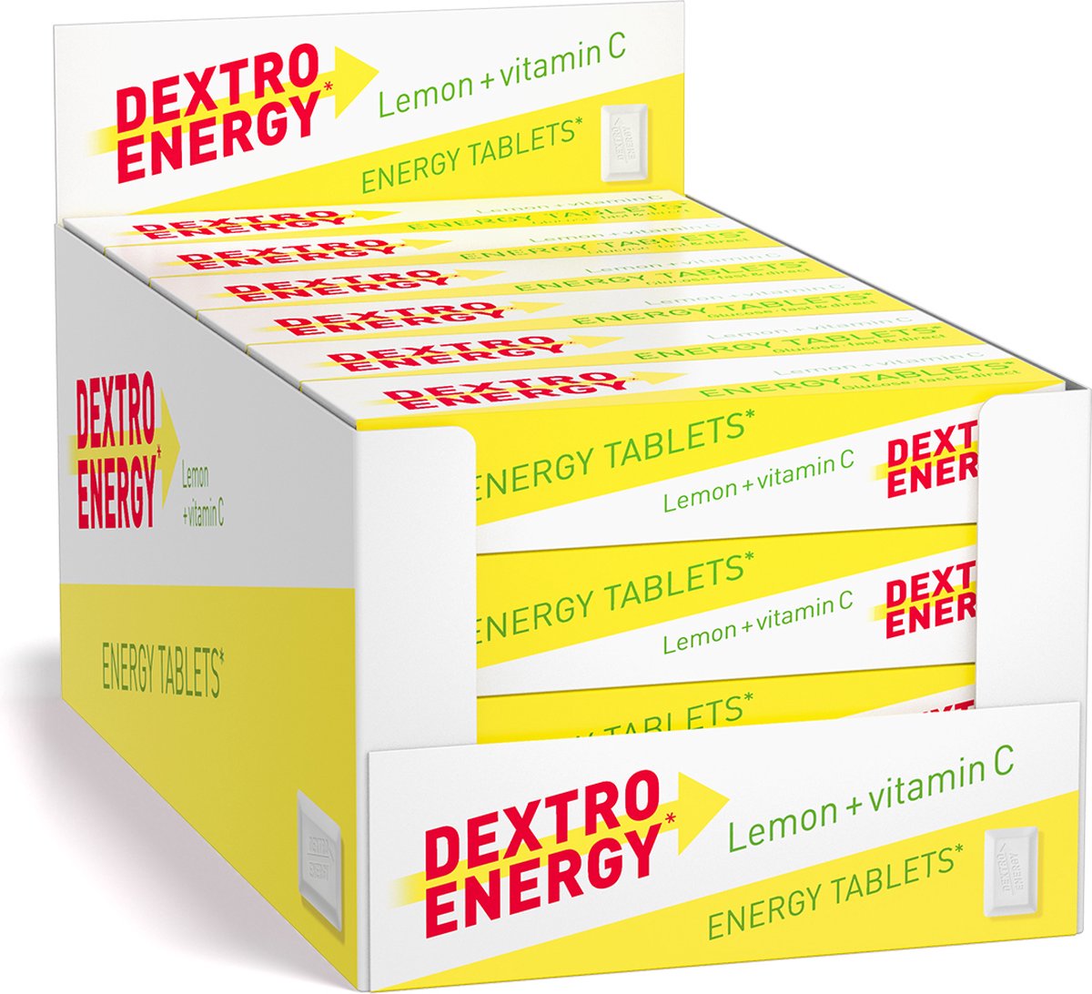 Dextro Energy citroen | dextrose tabletten met vitamine c | 24 stuks | voor een snelle energie boost | voordeelverpakking