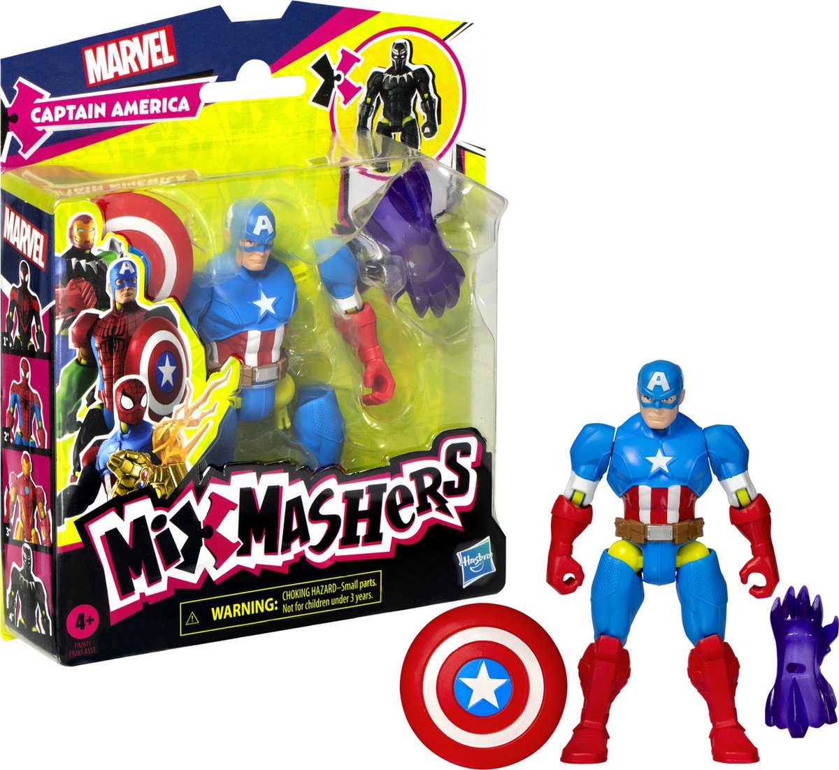 Hasbro marvel actiefiguur mixmashers captain america 12 cm speelgoed.