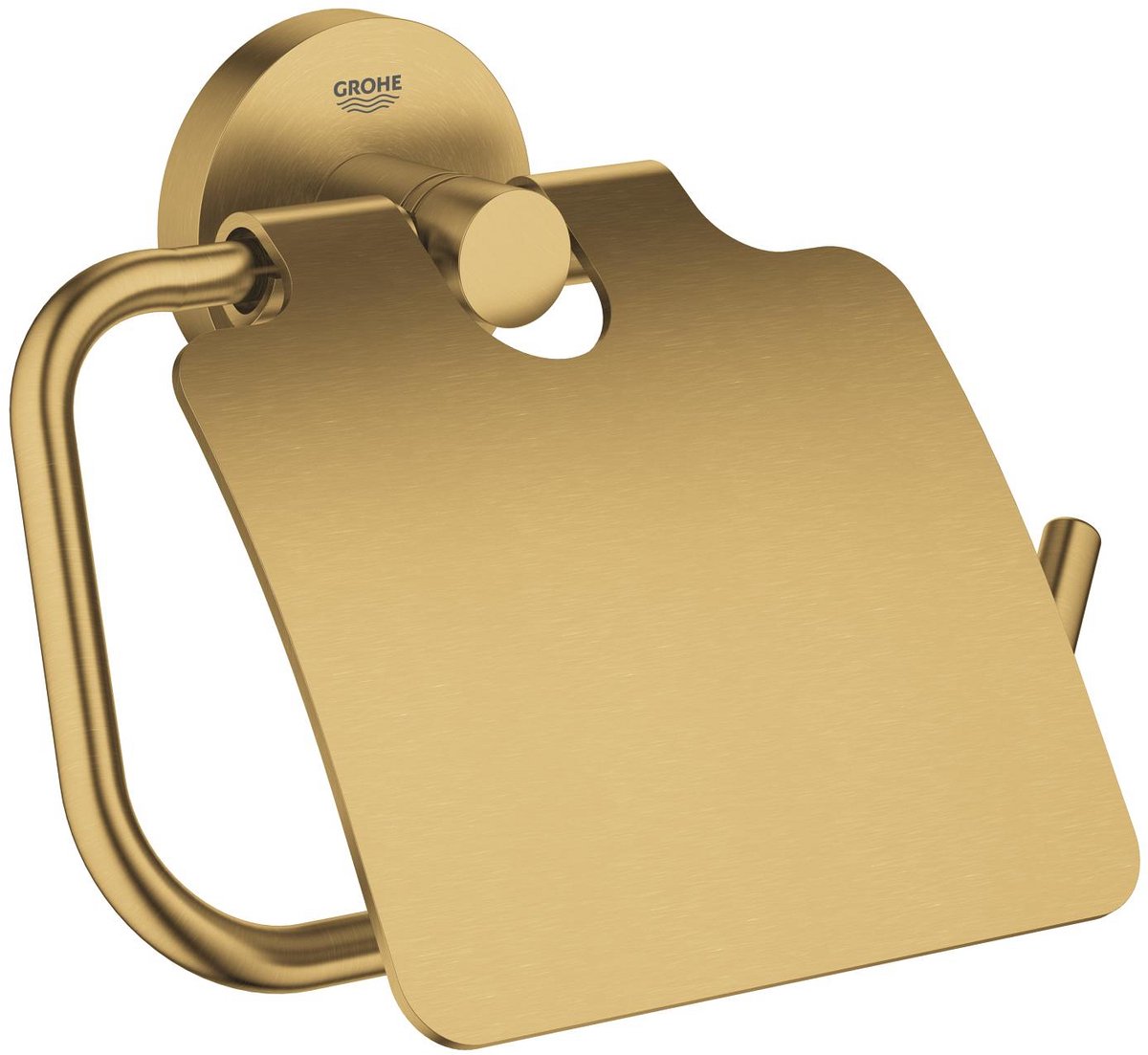 GROHE start toiletrolhouder met deksel – schroeven of lijmen – metaal– geborsteld cool sunrise