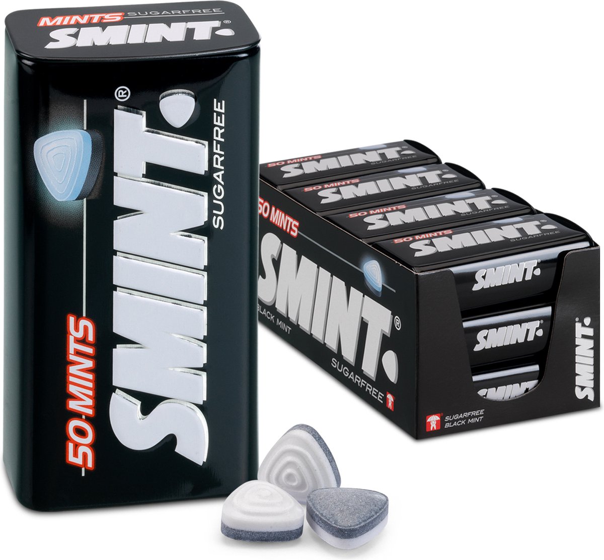 Smint blackmint - frismakers - suikervrij - 1x12stuks