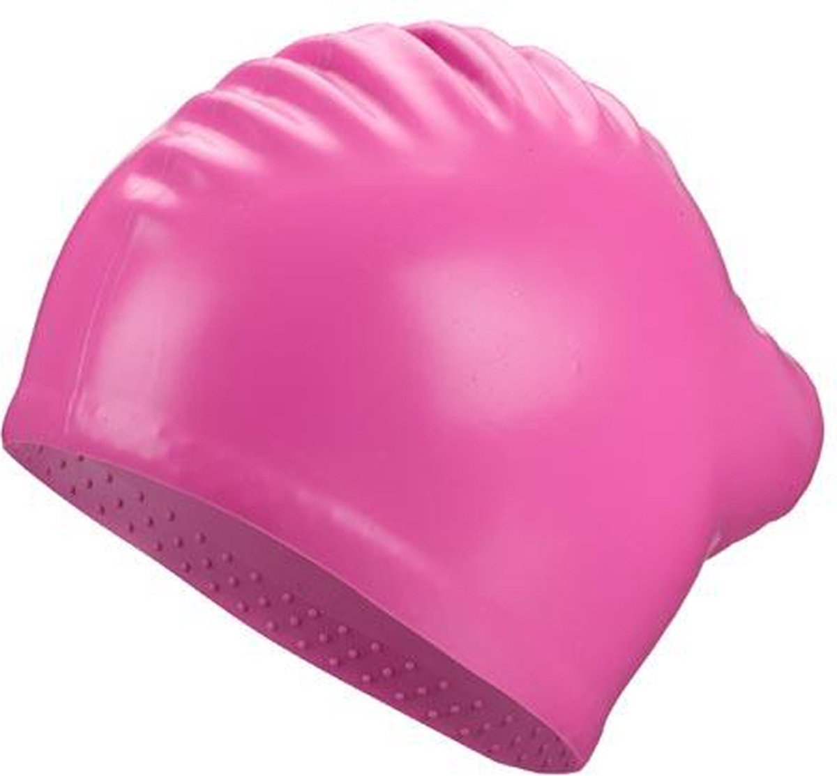BECO badmuts - lang haar - roze - siliconen - unisex - one size