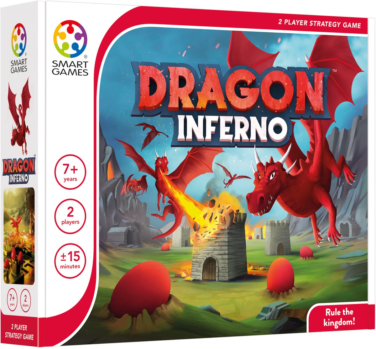 SmartGames dragon inferno - strategisch bordspel - tactisch legspel voor 2 spelers - vanaf 7 jaar