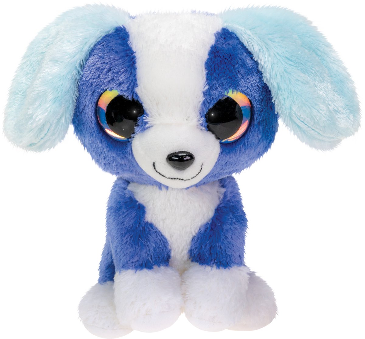 Lumo Stars knuffel hond tessa 15cm pluche speelgoed met grote ogen.