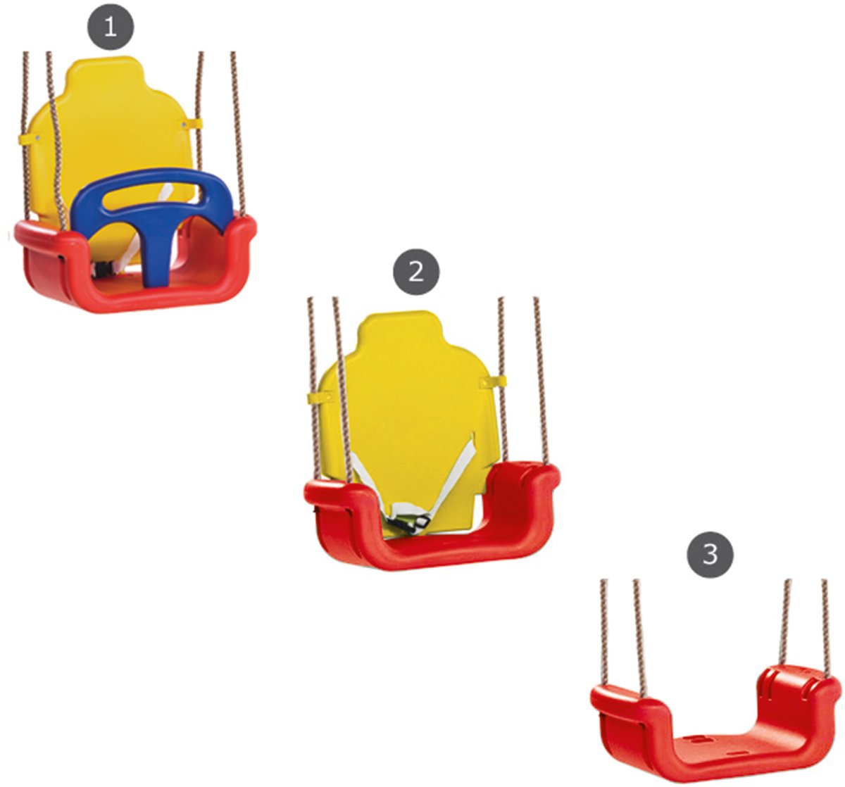 KBT baby schommelzitje groeimodel rood geel