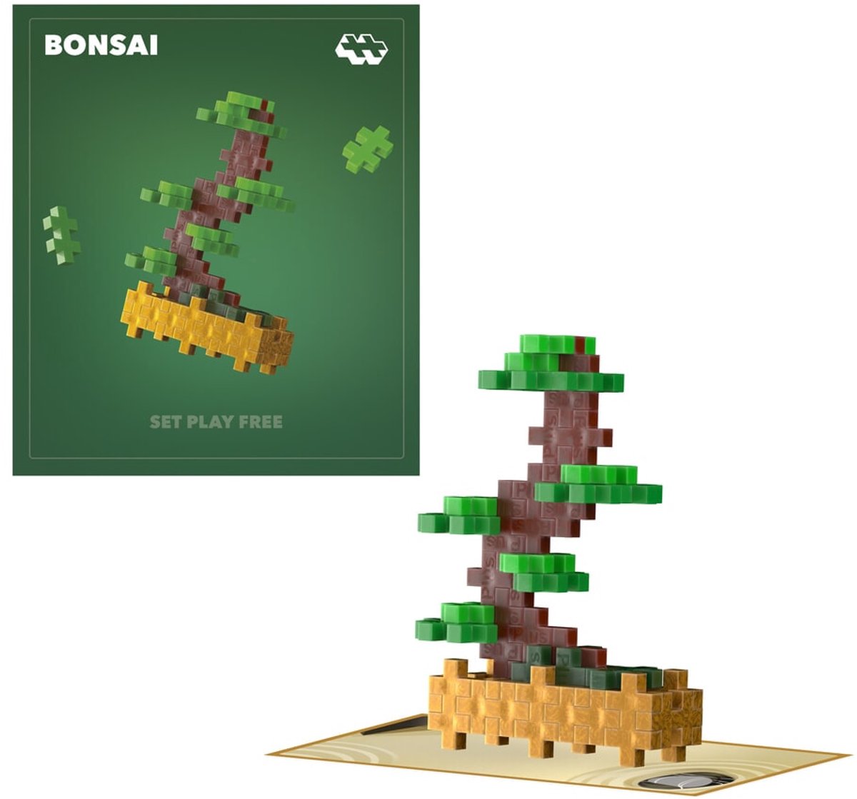 Plus-Plus plant pack bloem bonsai 4338 - botanical bouwspeelgoed - constructiespeelgoed - set met 50 bouwstenen - vanaf 5 jaar
