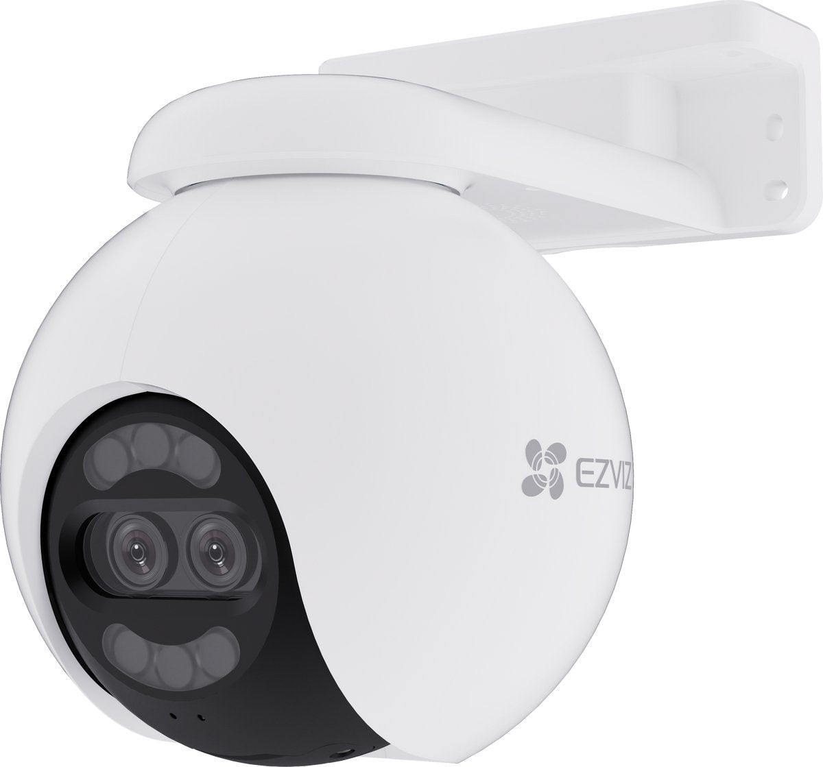 EZVIZ h80x dual lens– 4k beveiligingscamera buiten – 360° ptz – auto motion detection zoom - google assistant alexa - geen maandelijkse kosten