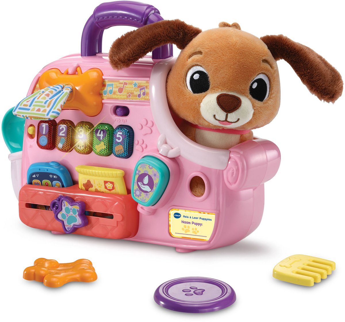 VTech baby reis- en leer puppytas interactief speelgoed voor kinderen.