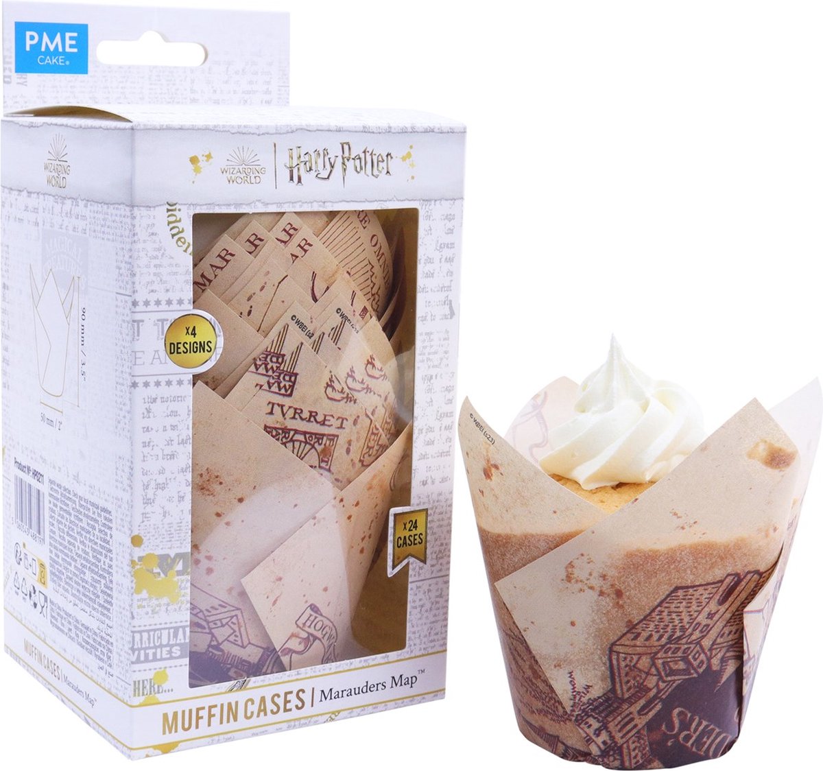 PME tulip shaped muffin cases - harry potter marauders map