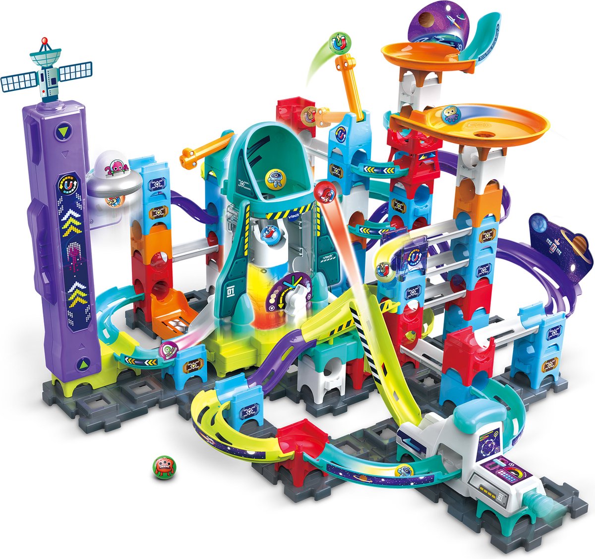 VTech marble rush space magnetic mission set xl300e knikkerbaan - 120 onderdelen