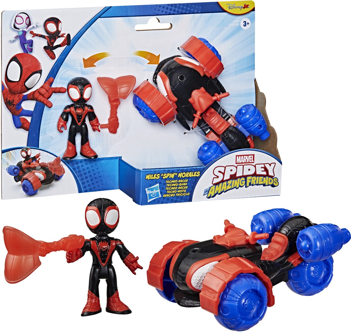 Marvel spidey and his amazing friends miles morales techno-racer