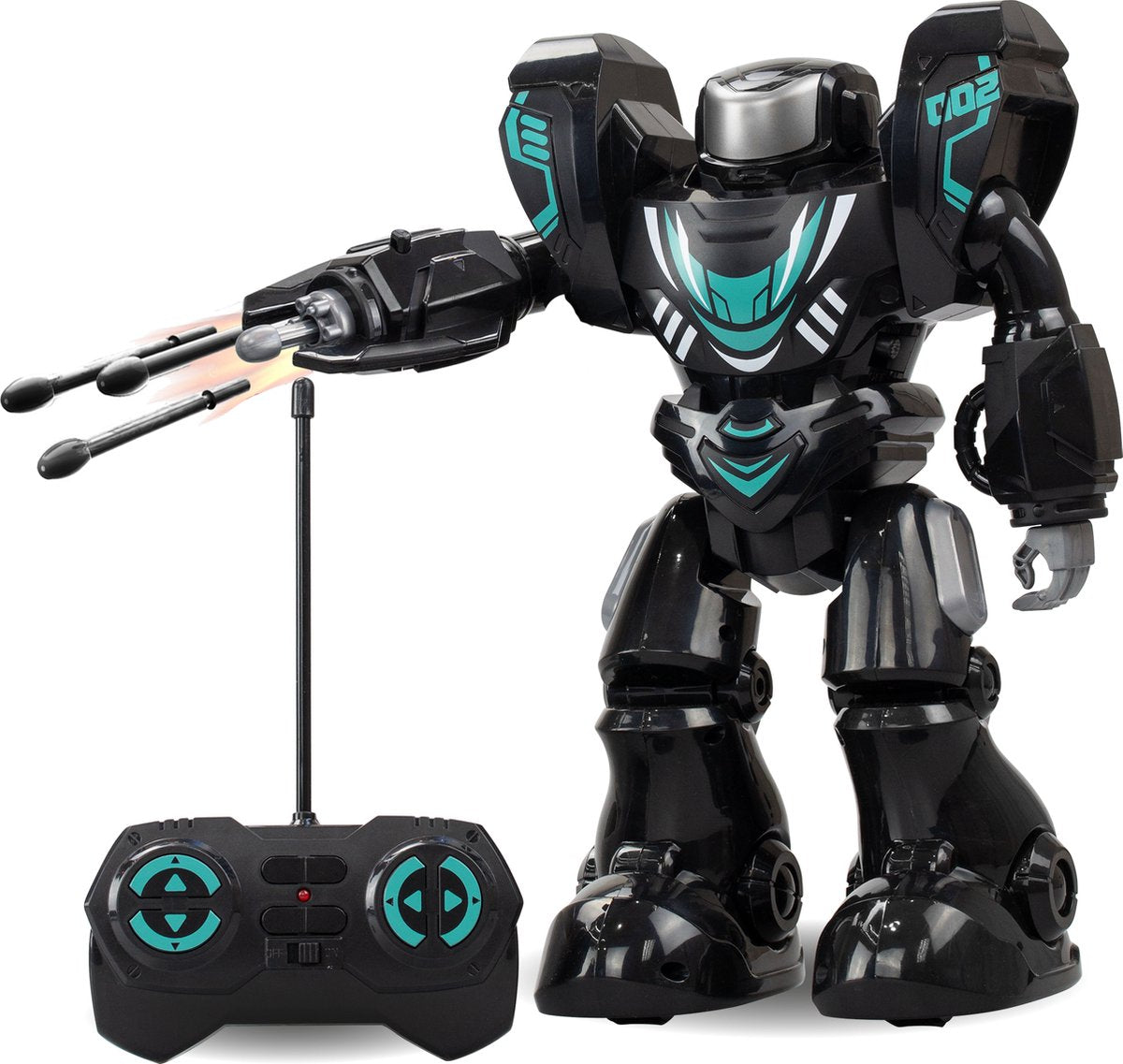Silverlit Robo blast one zwart - rc robot met schietende vuist