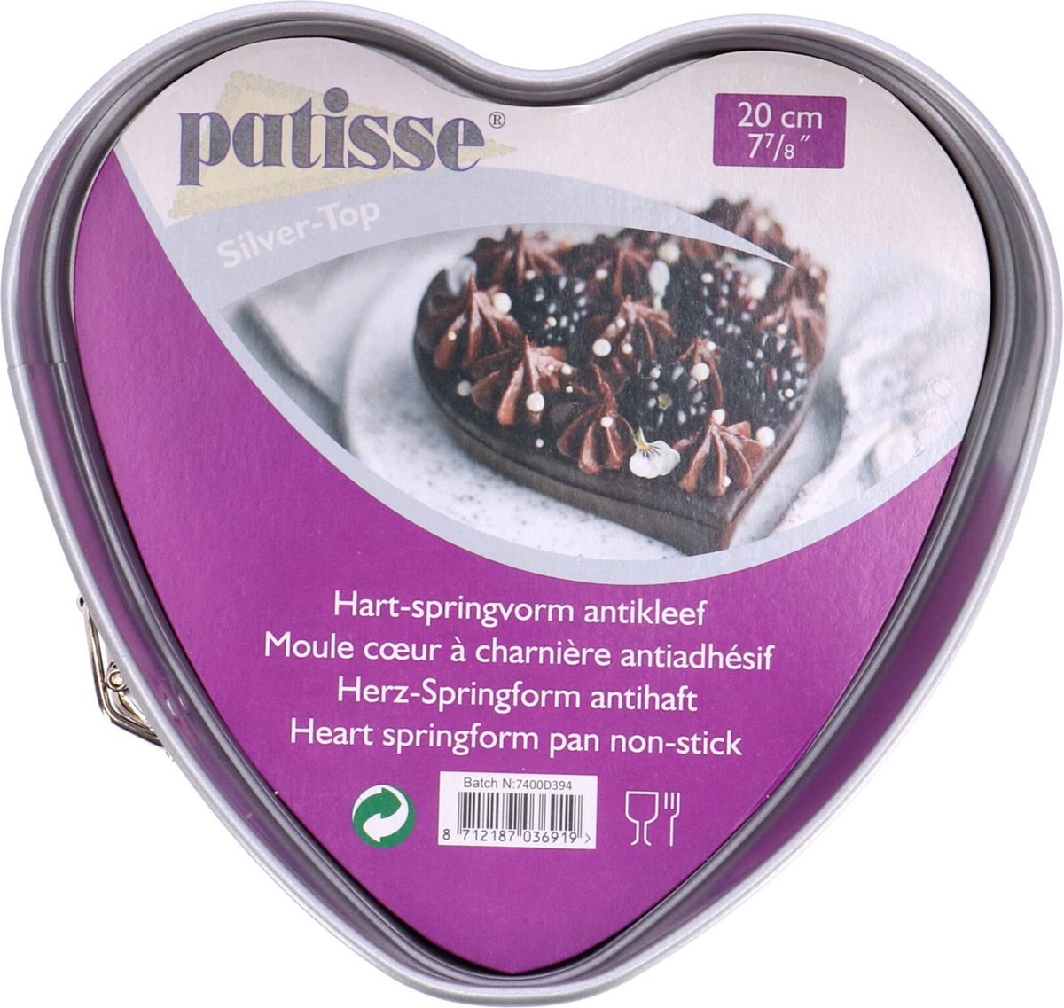 Patisse silver-top hart springvorm 20cm