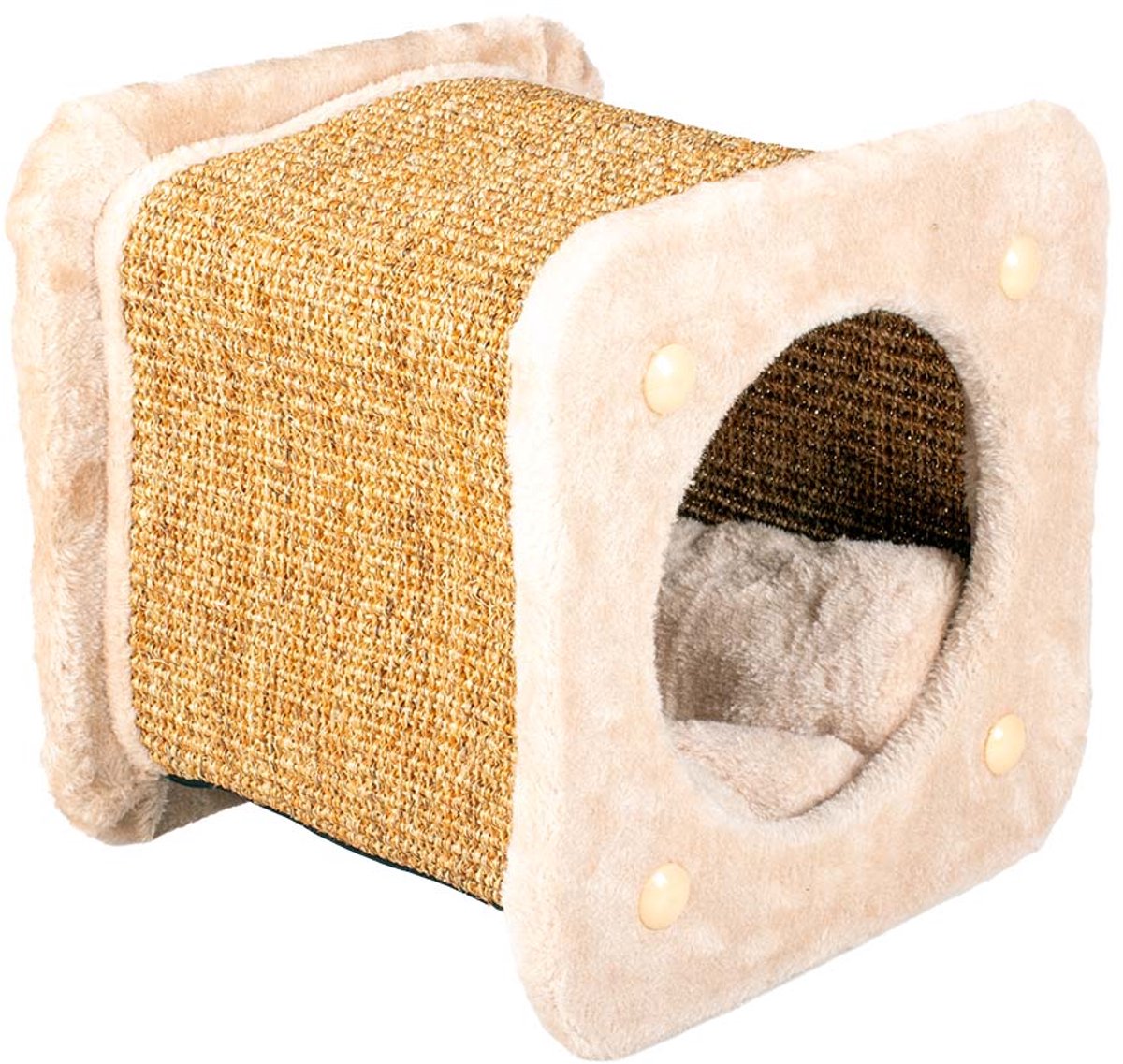 Duvo Plus relax! krabtunnel square 30x30x28cm beige