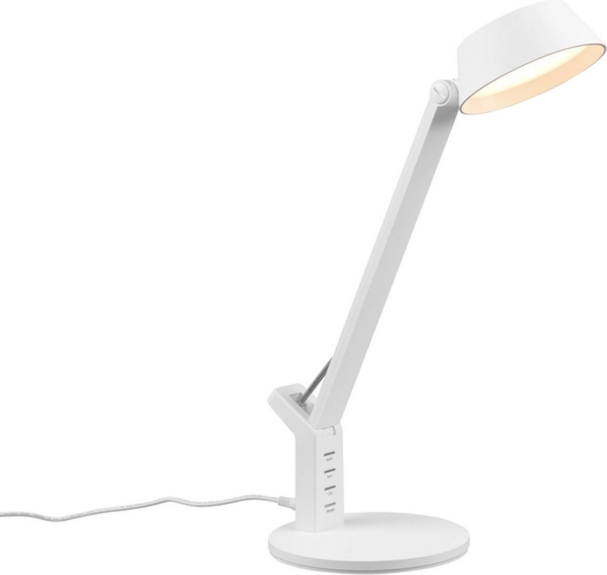 TRIO ava - tafellamp - wit mat - incl. 1x smd 5,2w - usb ingang - oplaadfunctie - bureaulamp
