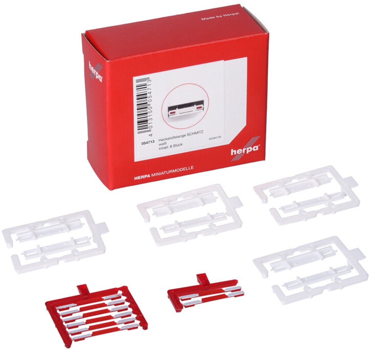 Herpa Schmitz bumper, wit (8 st.)