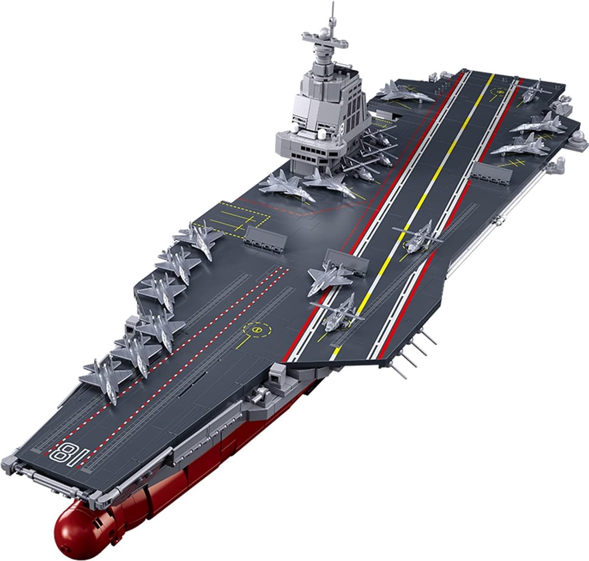 Sluban modelbricks xl fujian vliegdekschip bouwspeelgoed - constructiespeelgoed modelbouw - bouwdoos met 1312 bouwstenen - m38-b1188 vanaf 12 jaar