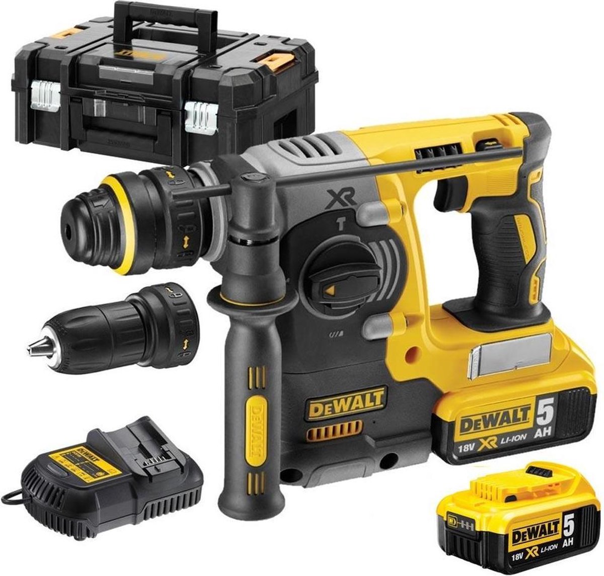 DeWalt dch274p2t 18v xr brushless sds+ combihamer met snelwisselboorhouder in tstak koffer