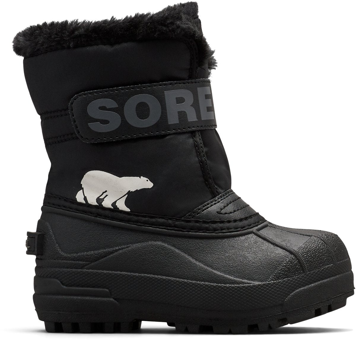 Sorel childrens snow commander™ boot youth unisex little snowboots - black, charcoal - maat 27