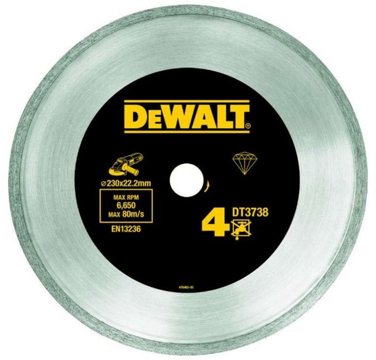 DeWalt dt3738 diamantschijf volband 230x22,23mm