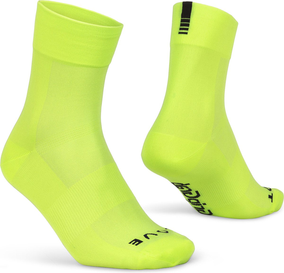 GripGrab - lightweight sl performance zomer fietssokken 1 paar coolmax wielersport sokken regular cut - geel hi-vis - unisex - maat xs (35-38)