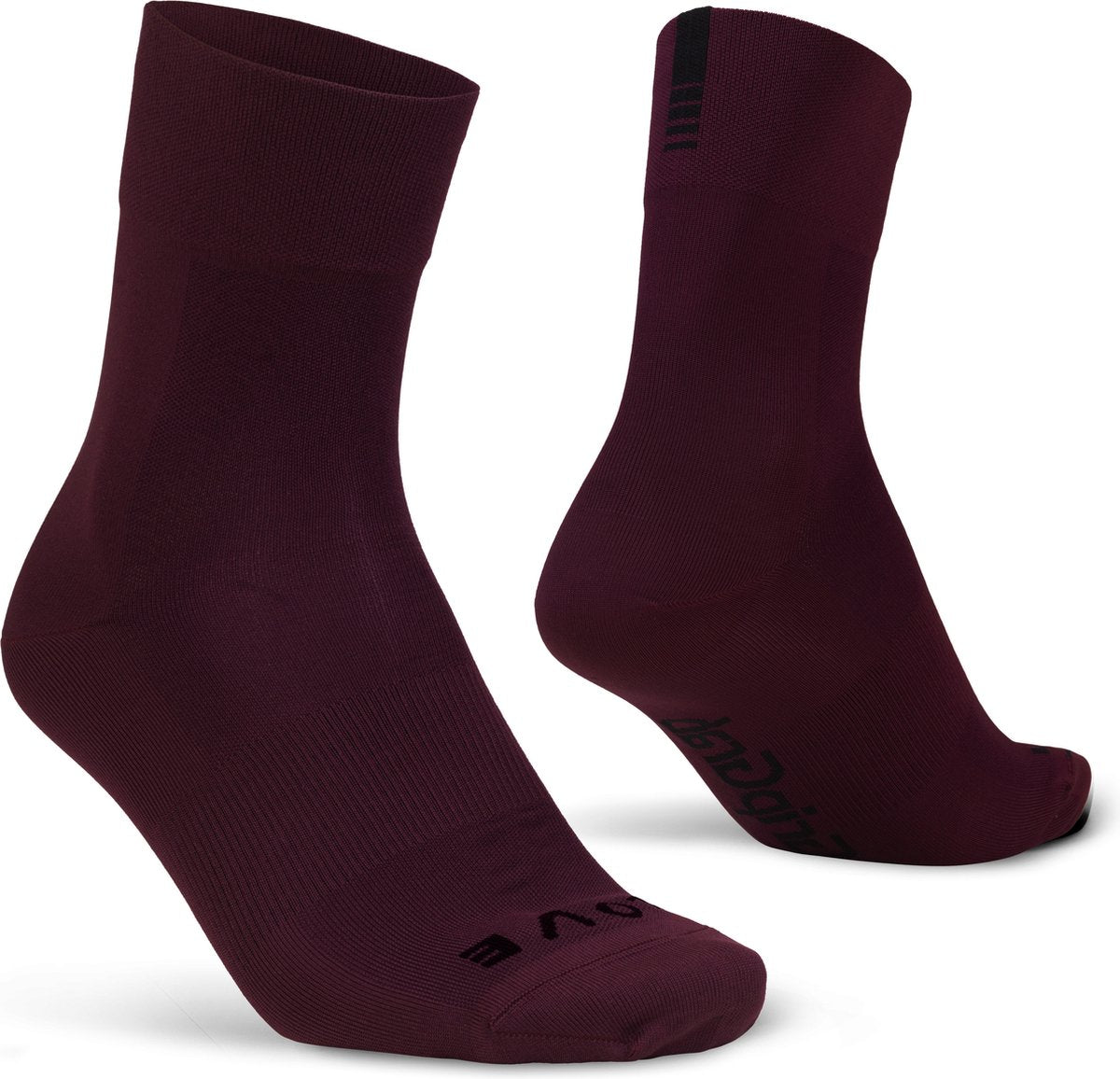 GripGrab - lightweight sl performance zomer fietssokken 1 paar coolmax wielersport sokken regular cut - donker rood - unisex - maat xs (35-38)