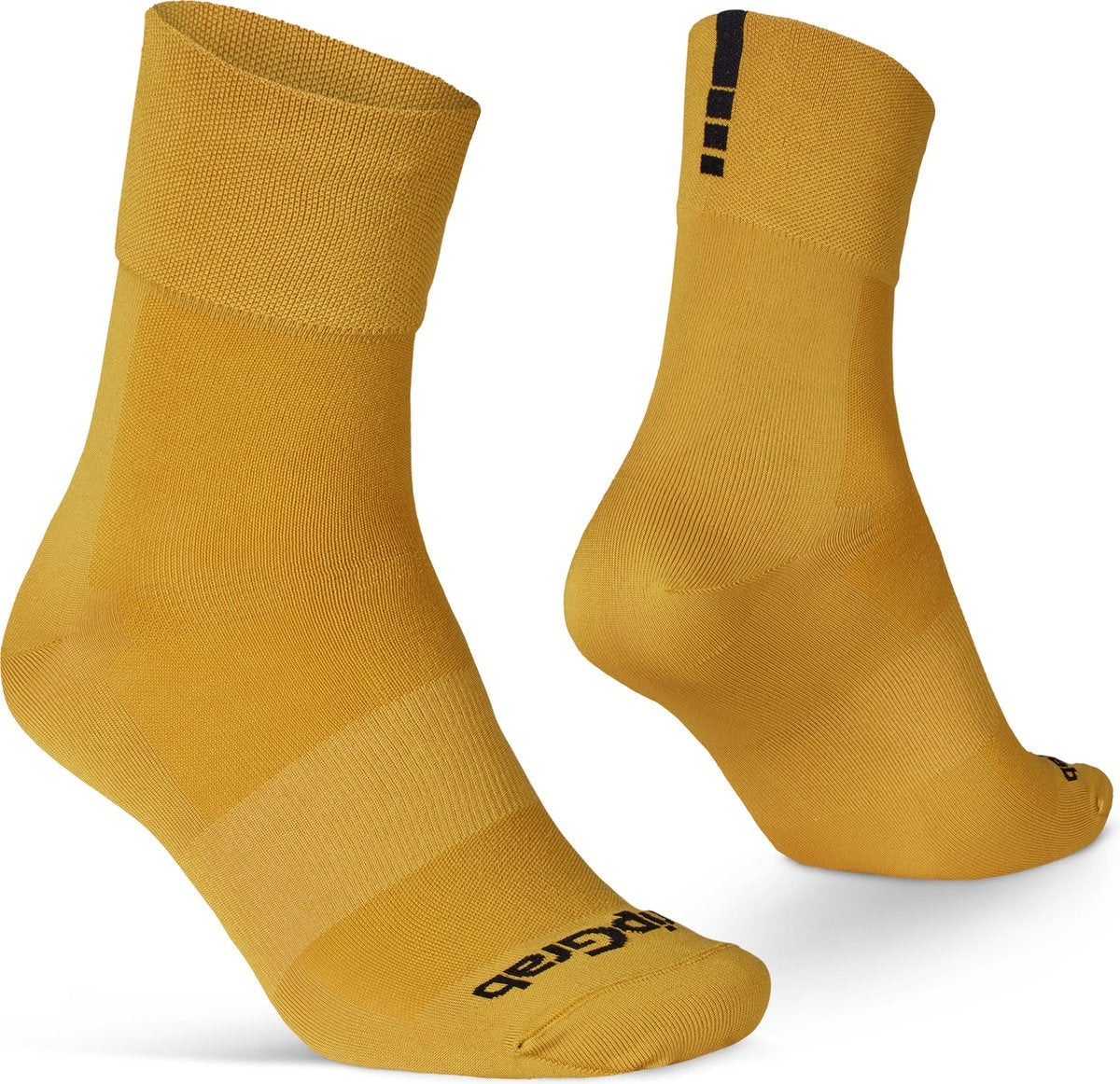 GripGrab - lightweight sl performance zomer fietssokken 1 paar coolmax wielersport sokken regular cut - mosterd geel - unisex - maat m (41-44)