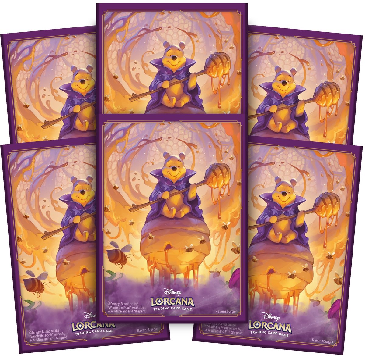 Disney Lorcana tcg: azurite sea - winnie the pooh 65 card sleeves
