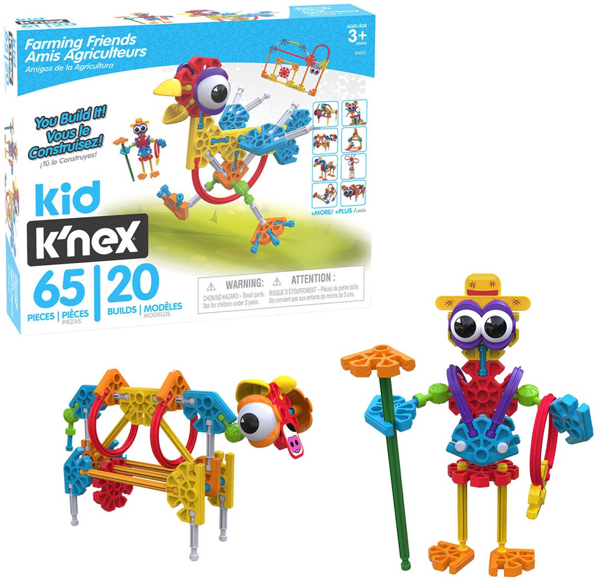 K'NEX bouwset farmin friends - kleurrijk constructiespeelgoed boerderij.