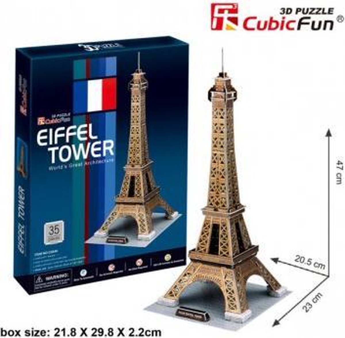 CubicFun 3d puzzel eiffeltoren 35dlg.