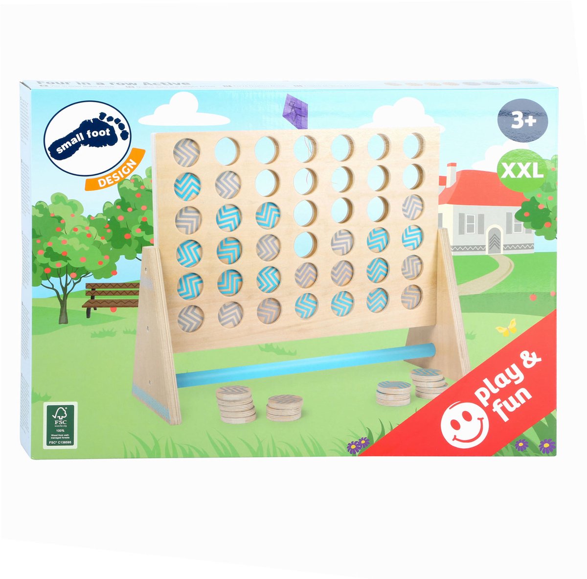 Small Foot - houten spel four in a row xxl, 43dlg.