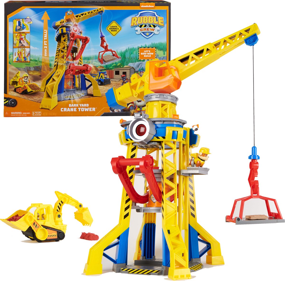 Rubble Crew - blafwerf hijskraan-speelset met rubble-figuurtje - paw patrol speelgoed