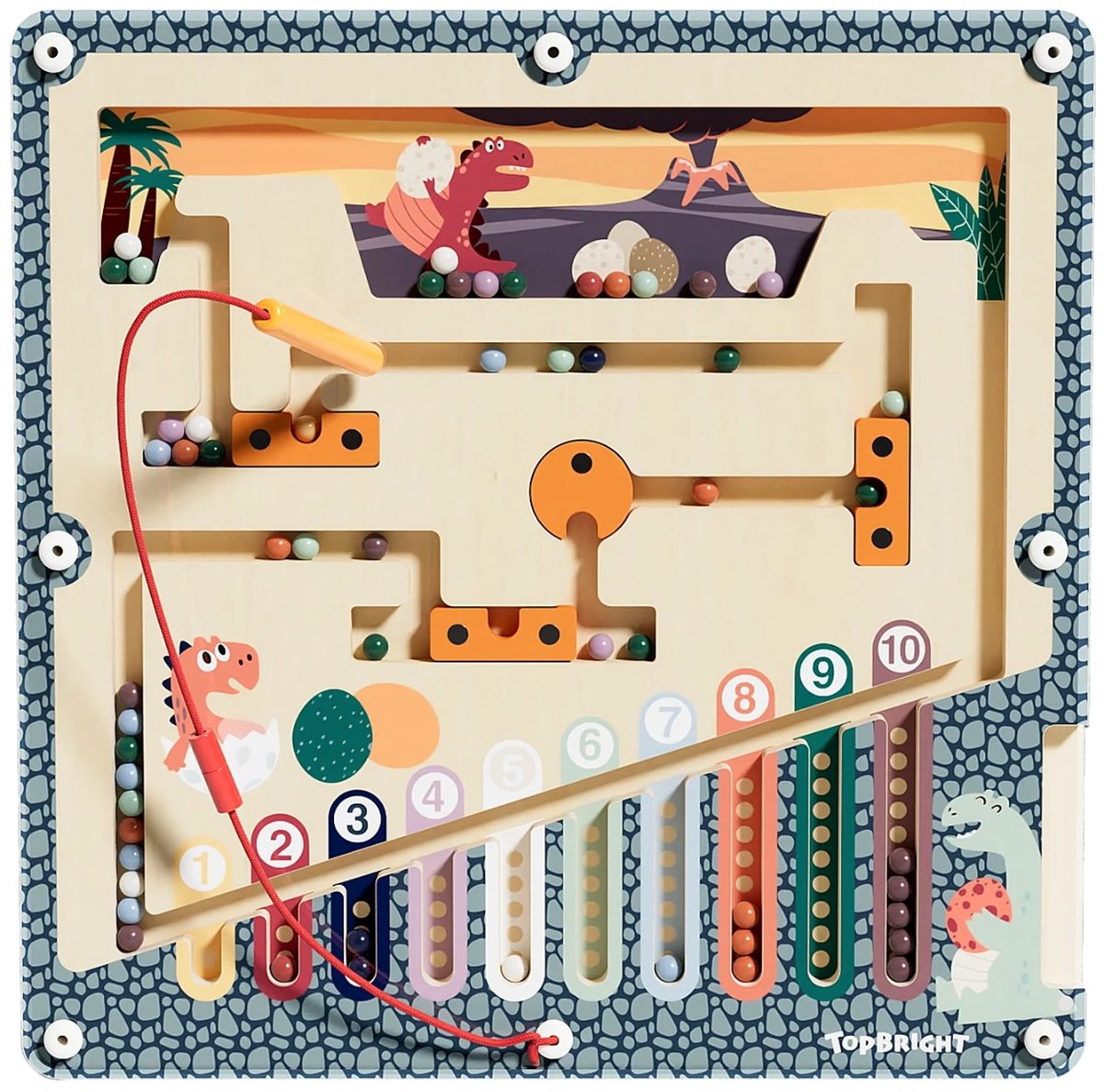 TopBright dinosaur egg maze houten doolhof speelgoed