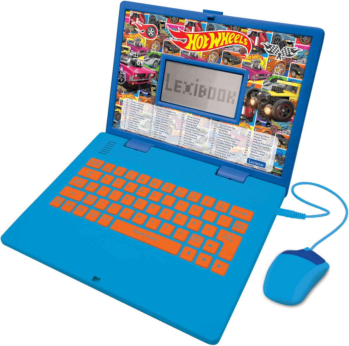 Lexibook Hot wheels tweetalige educatieve laptop – 124 activiteiten in het engels en frans