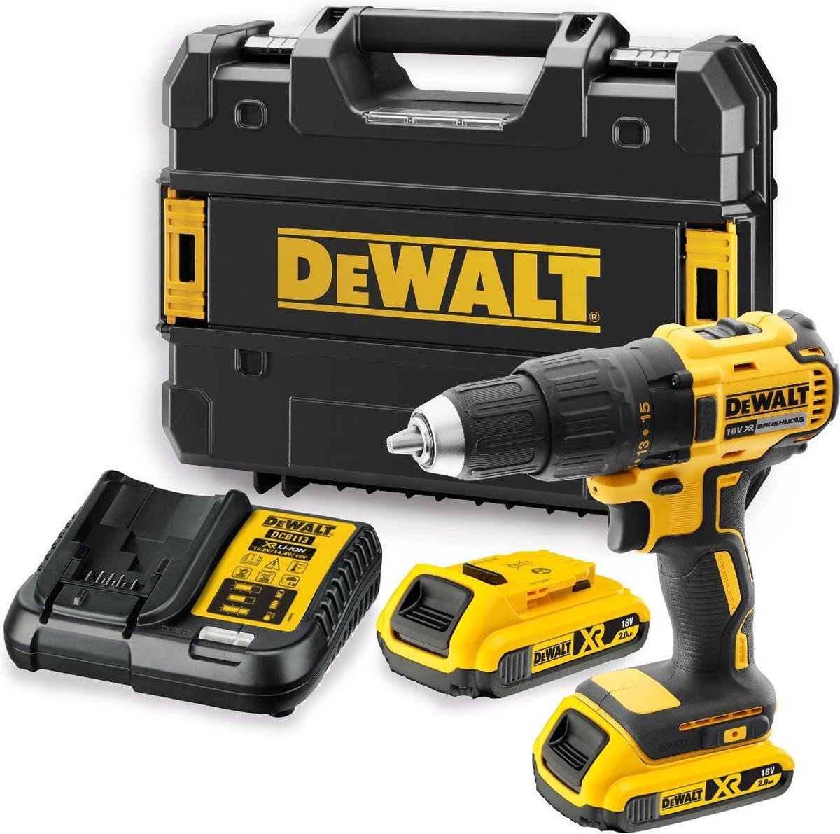 DeWalt dcd777d2t accu schroefboormachine 18v xr 2.0ah in tstak