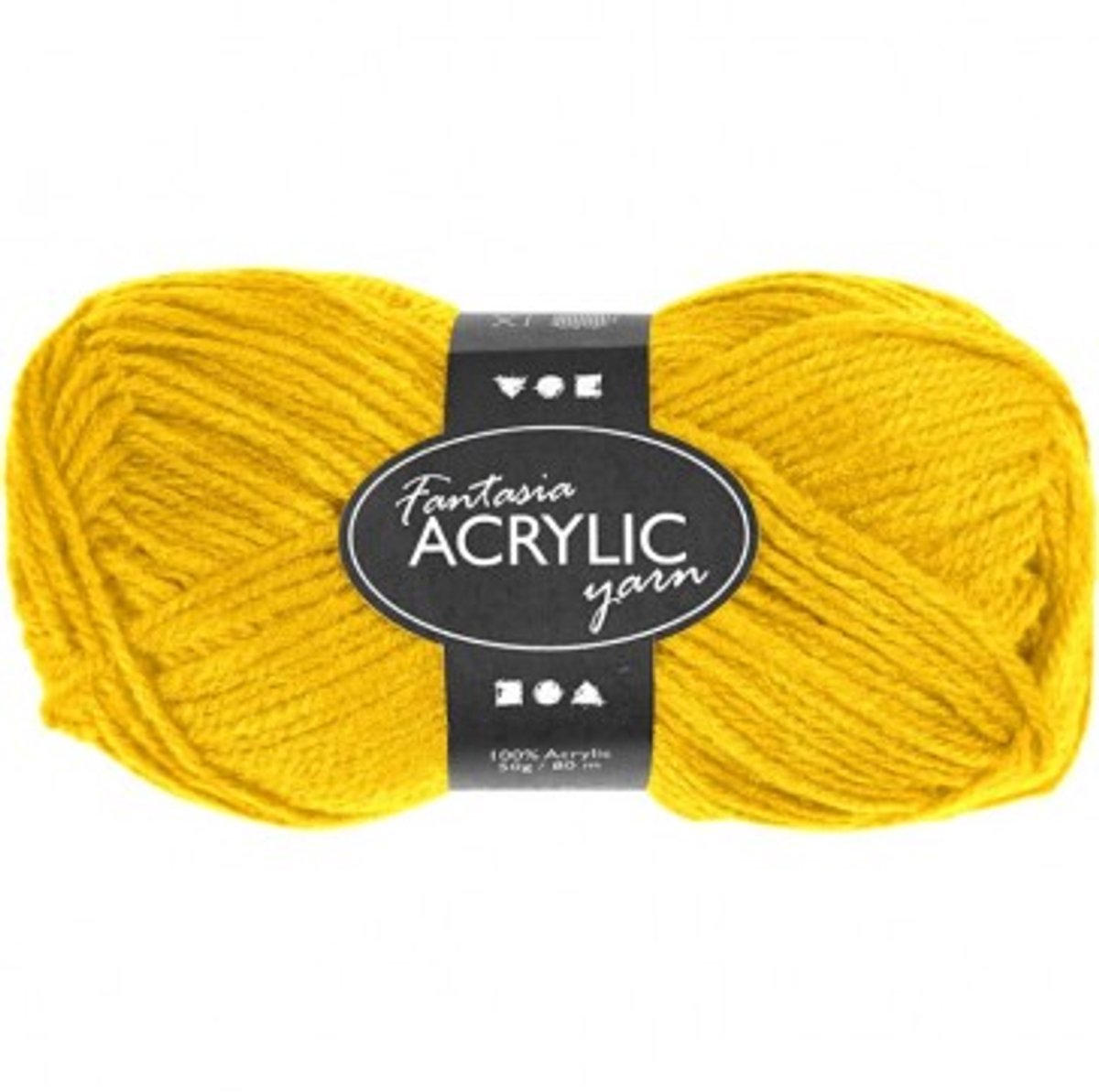 Creativ Company Creotime fantasia acrylgaren 50gr geel