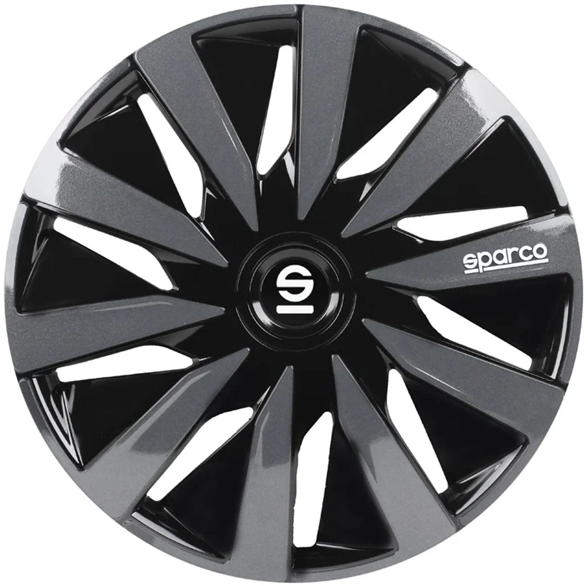 wieldoppen Lazio 13 inch ABS zwart grijs set van 4