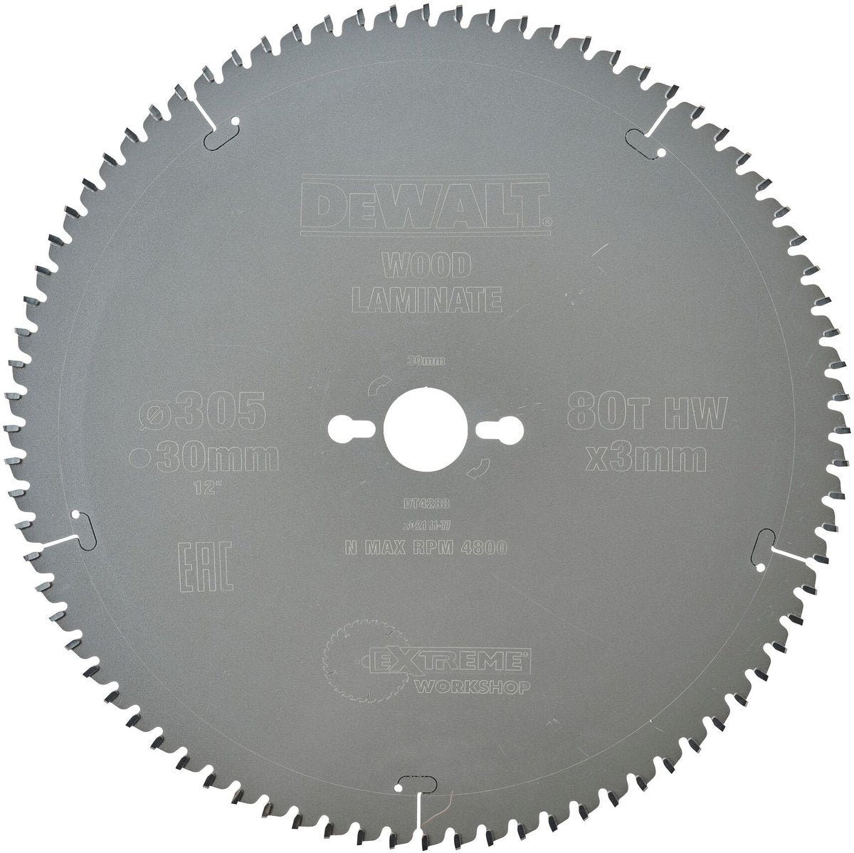 DeWalt zaagblad hard metaal 80-tands tcg - ø 305 x 30 mm