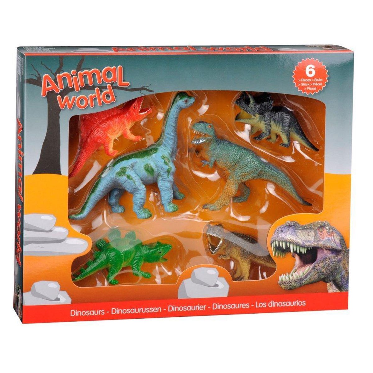 Johntoy Dinosaurussen giftbox, 6st.