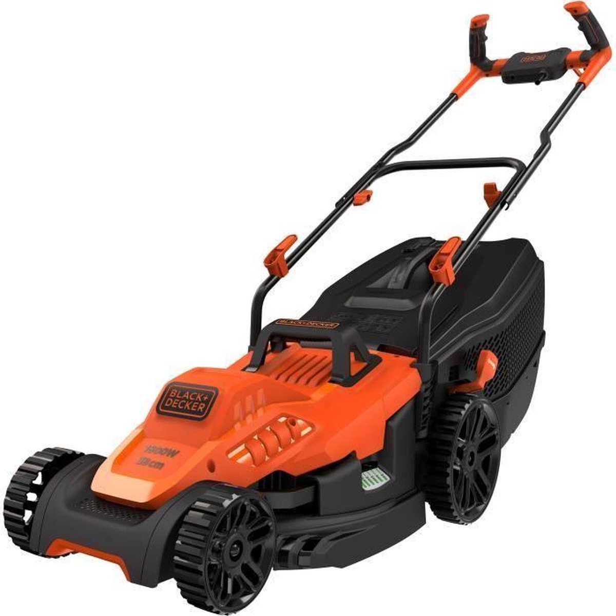 BLACK+DECKER 38cm 1600w mower with bike handle - bemw471bh-qs