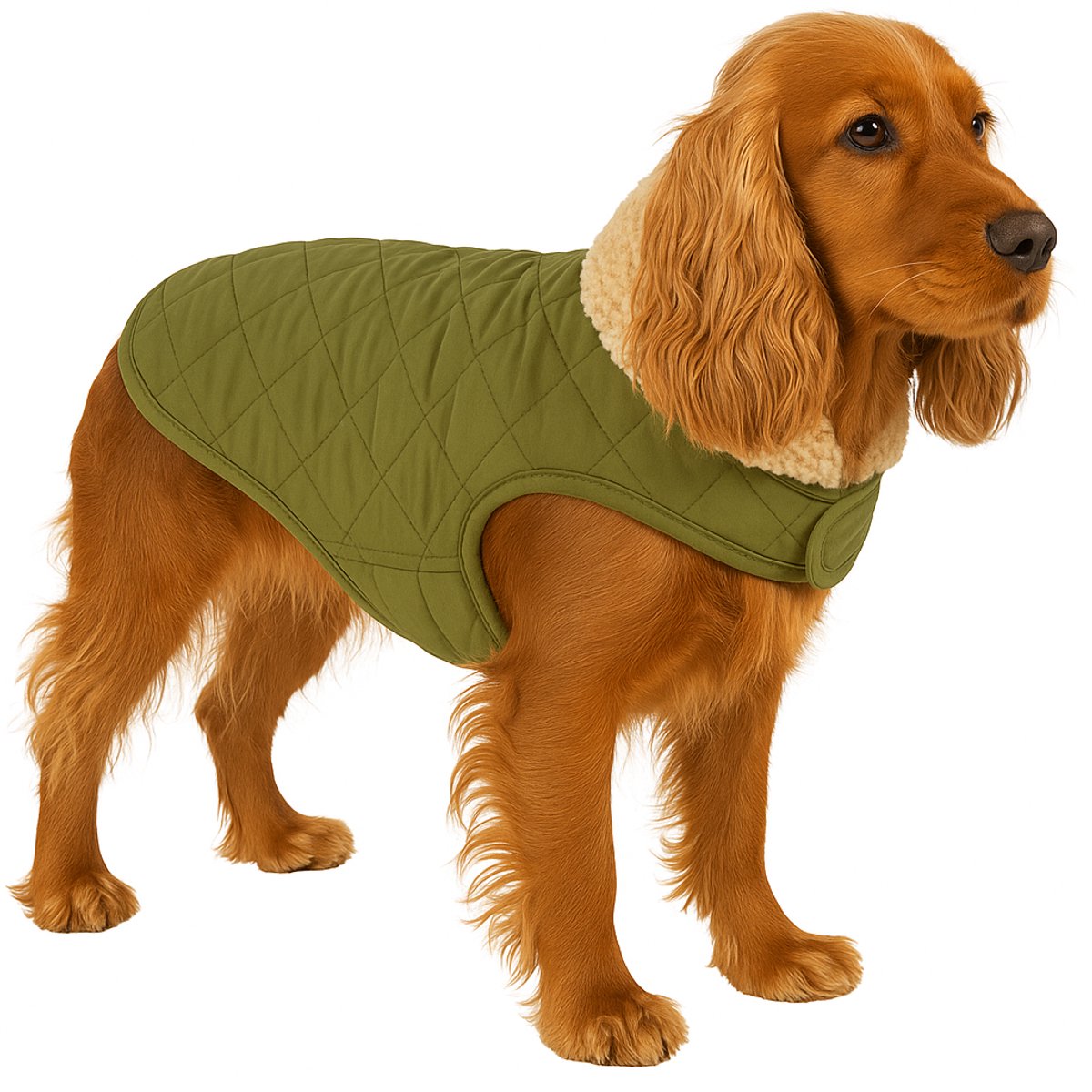 Flamingo Hondenjas – bonnie – honden jas – hondenjasjes winter – hondenjas waterdicht – 45 cm – a:45cm b:36-44cm c:58-64cm – groen