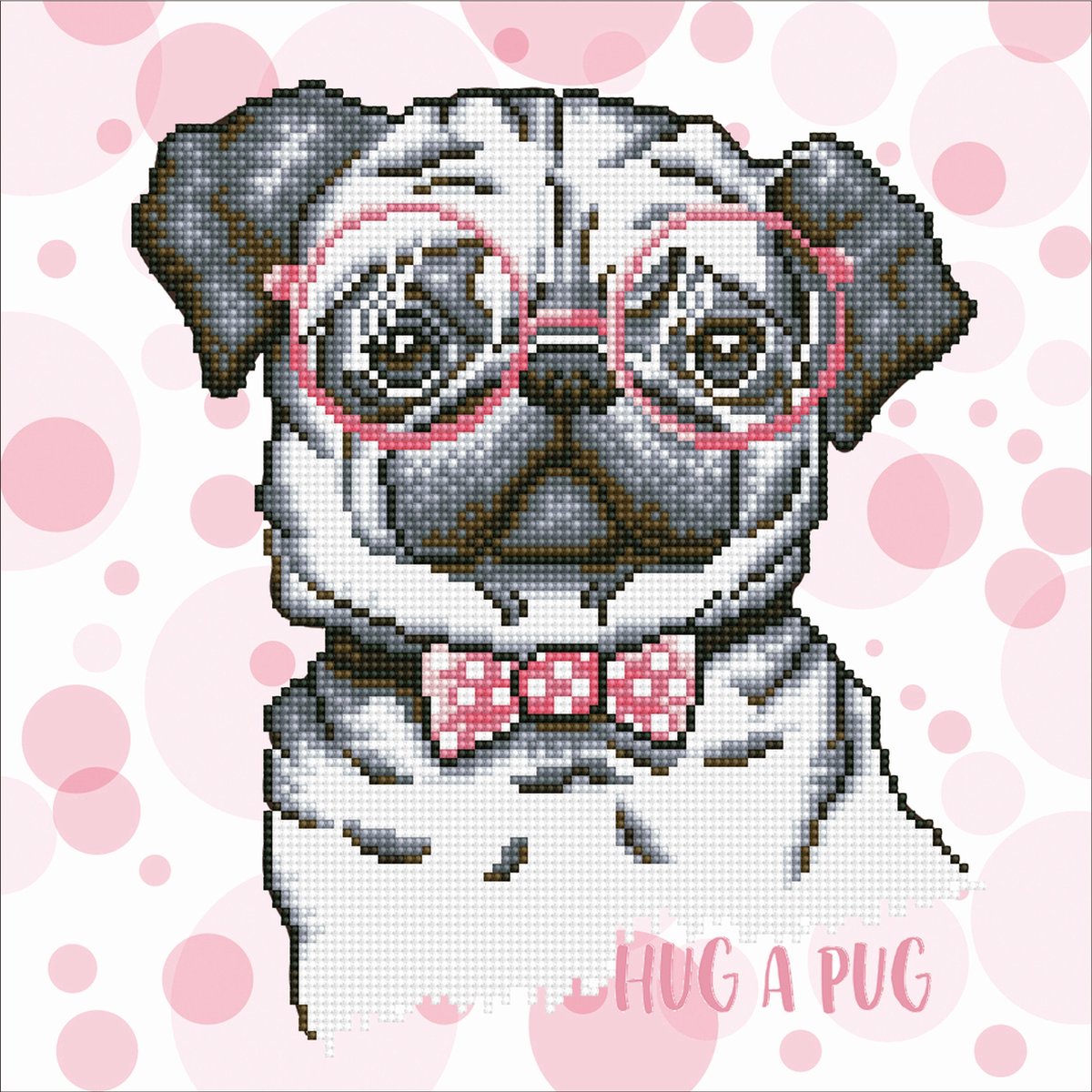 DIAMOND DOTZ® Hug a pug diamond dotz 43x43 cm