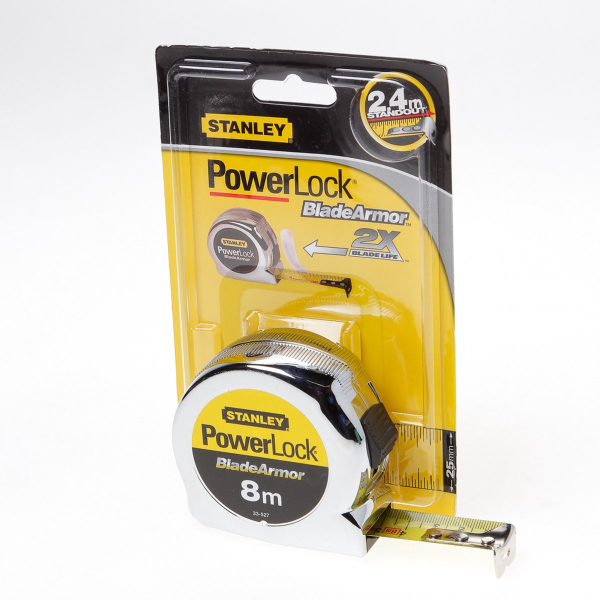 STANLEY rolbandmaat powerlock blade armor 8m - 25mm