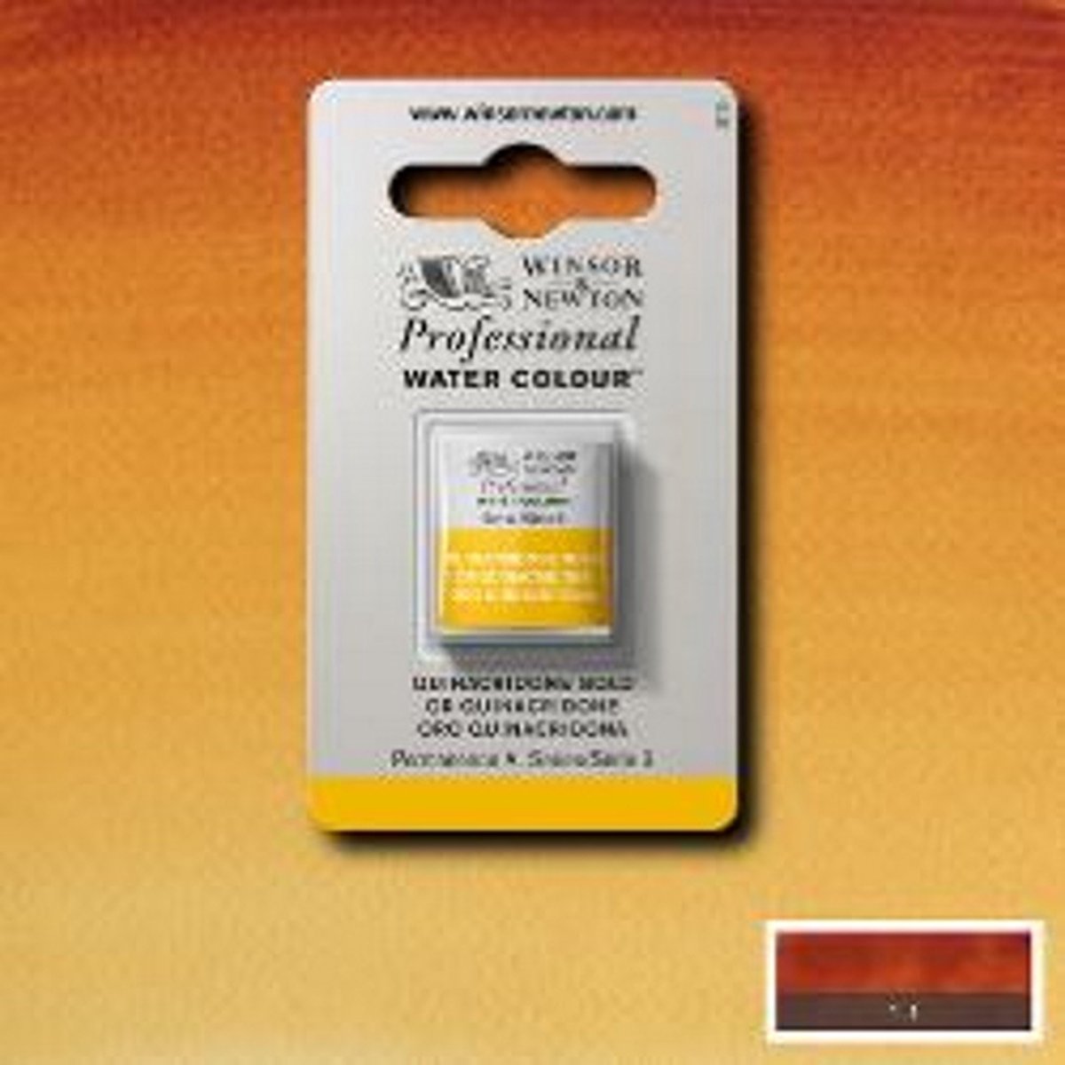 Winsor Newton professionele aquarelverf halve nap quinacridone gold