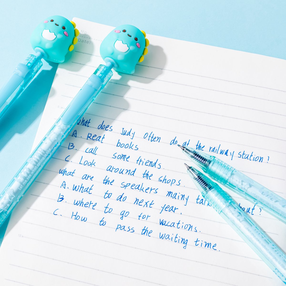 Lazy Stars dinosaurus gel pen - 2 pcs