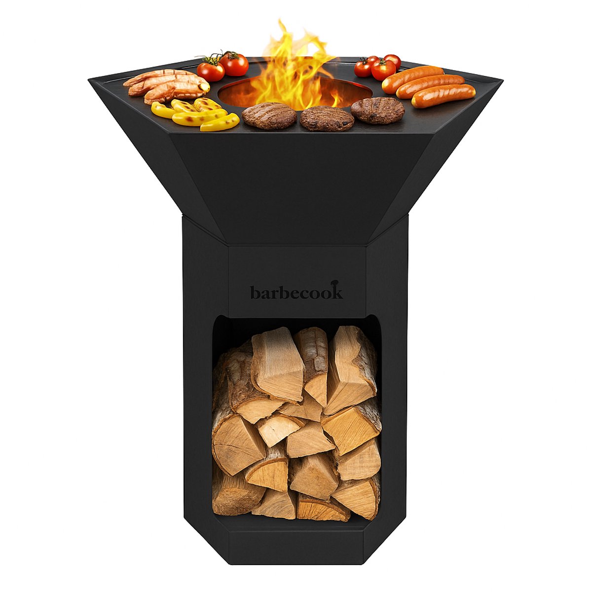 Barbecook nestor original - houtbarbecue - gegalvaniseerd staal - zwart - 92x92x101cm