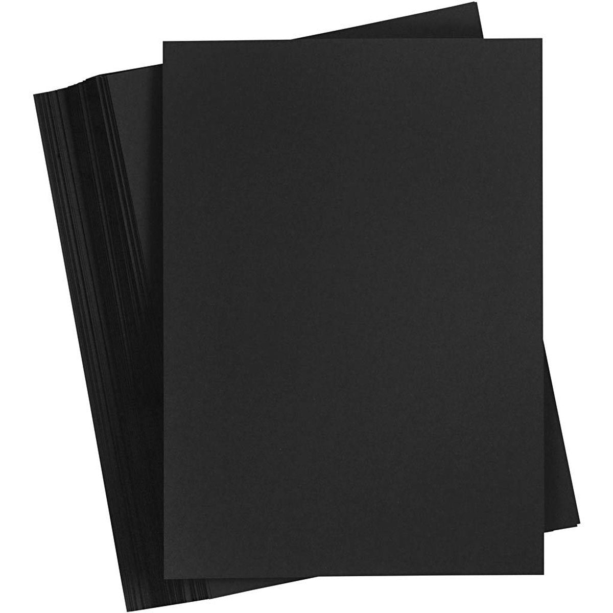 Creativ Company Zwart karton 180 grams - zwart a4 karton - hobbykarton - stevig papier - zwart a4 papier 180 grams - knutselpapier knutselkarton - 21x29,7 cm - a4 - 100 vellen