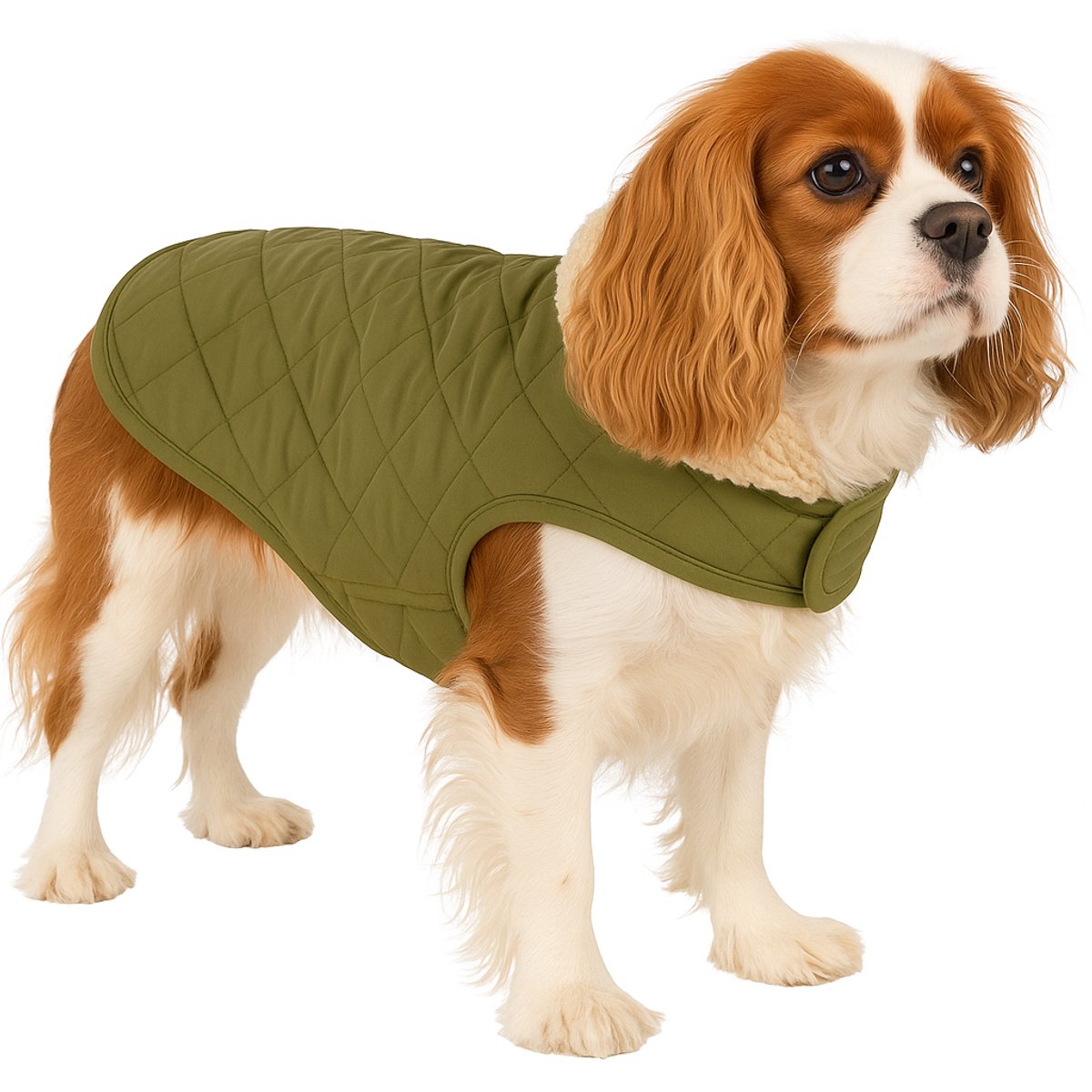 Flamingo Hondenjas – bonnie – honden jas – hondenjasjes winter – hondenjas waterdicht – 40 cm – a:40cm b:34-40cm c:54-60cm – groen