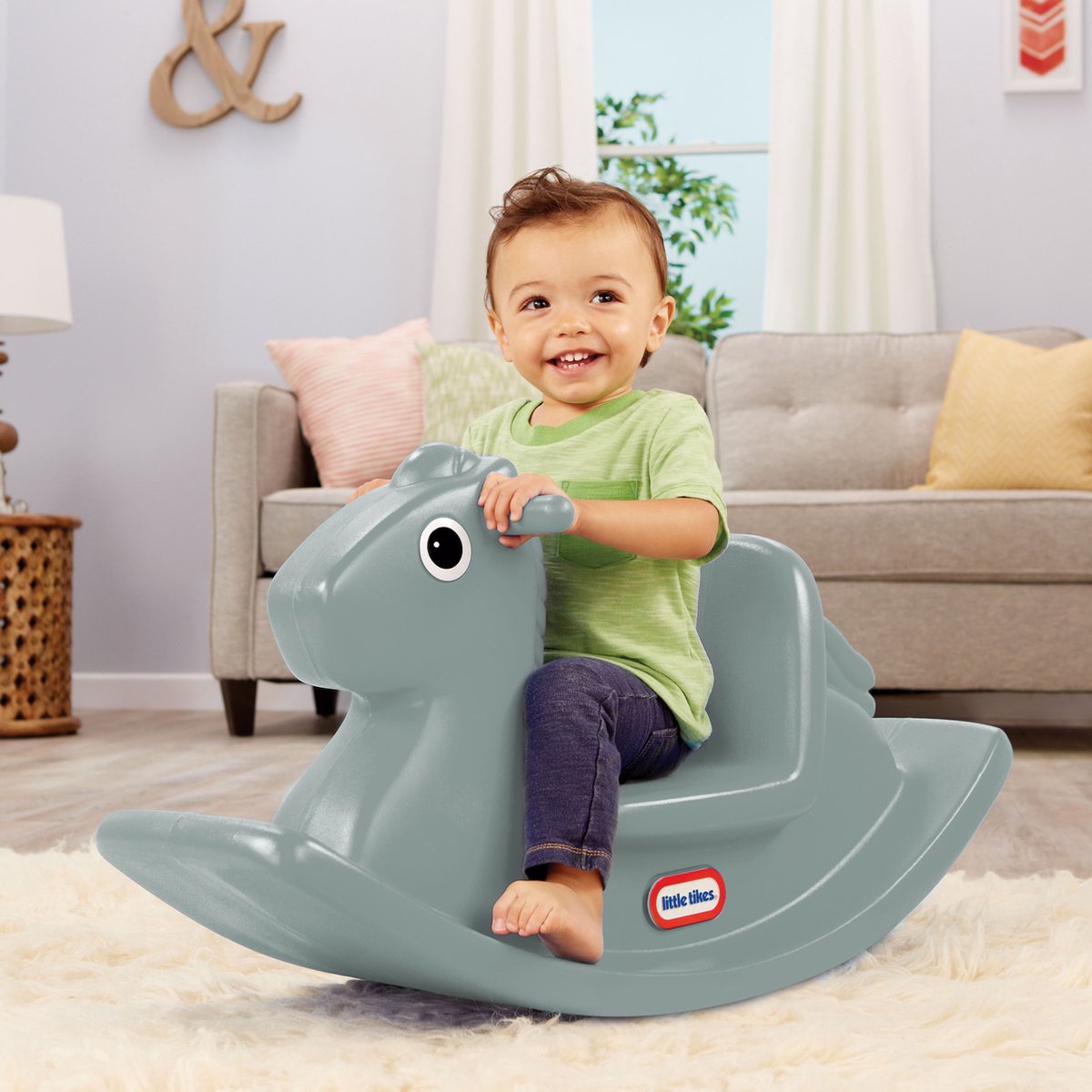Little Tikes - rocking horse - schommelwip - wipwap voor binnen en buiten - grijs