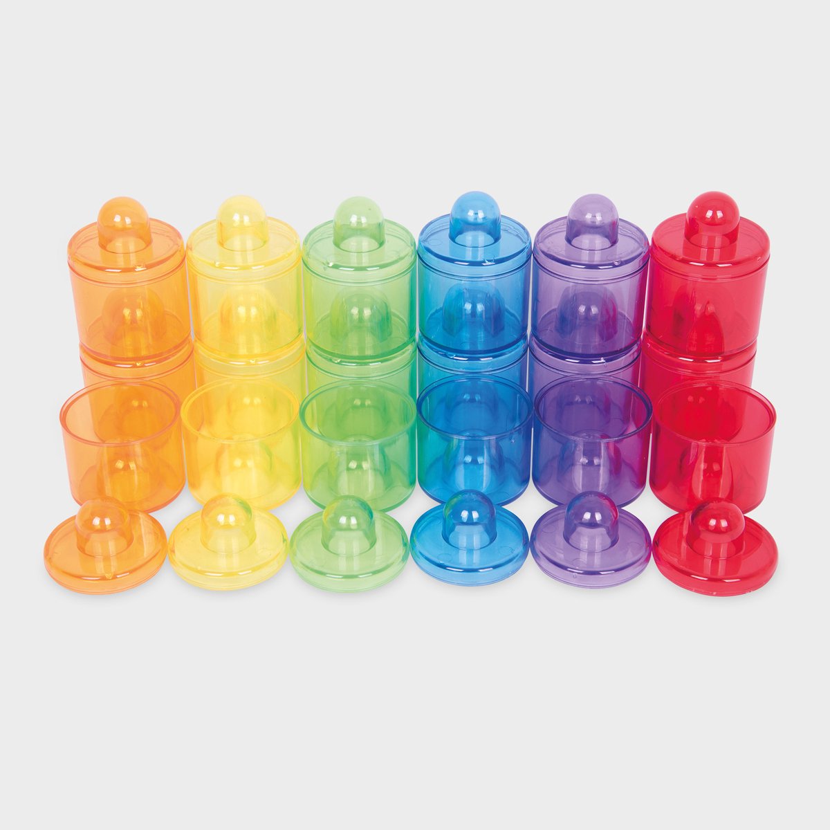TickIT ® transparante gekleurde potjes